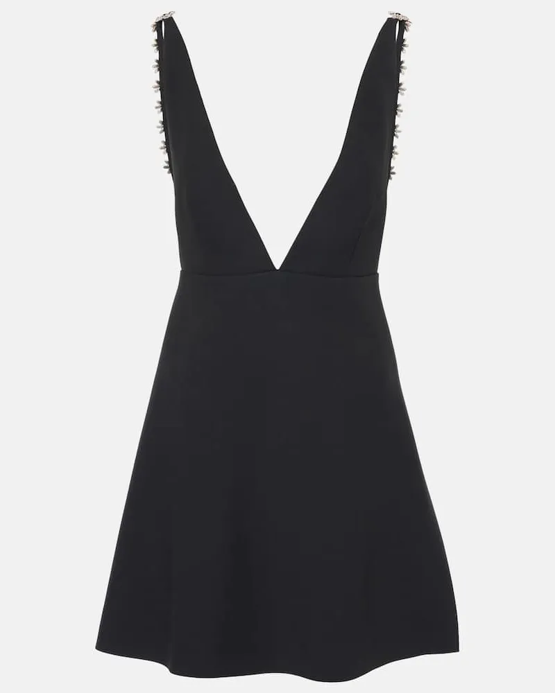Prada Verziertes Minikleid Schwarz