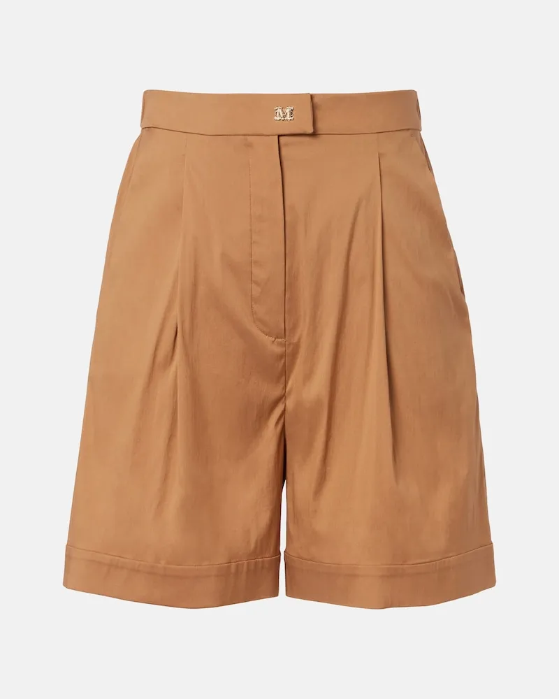 Max Mara Bermuda-Shorts Medeola aus einem Baumwollgemisch Braun