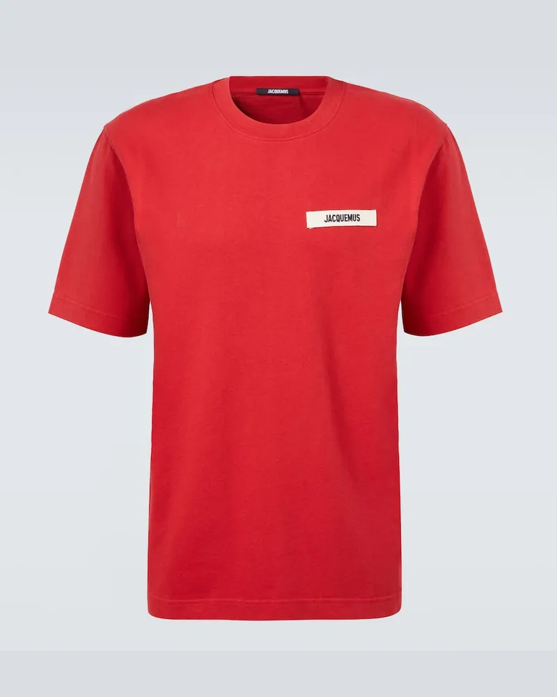 Jacquemus T-Shirt Gros Grain aus Baumwolle Rot