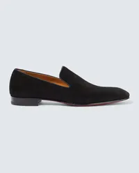 Christian Louboutin Slip-Ons Dandelion aus Veloursleder Schwarz