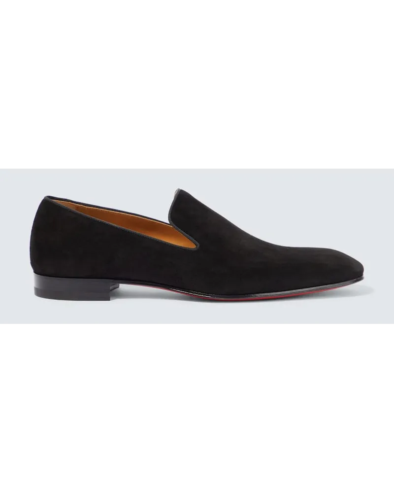 Christian Louboutin Slip-Ons Dandelion aus Veloursleder Schwarz