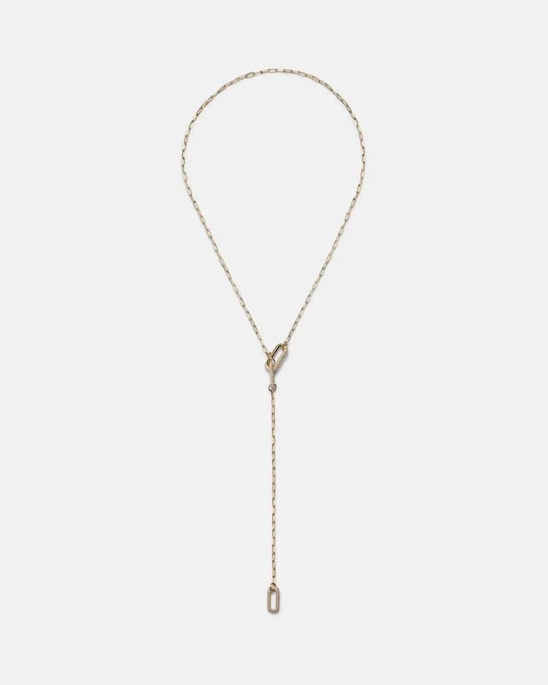 SHAY Halskette Cable Link aus 18kt Gelbgold mit Diamanten Gold