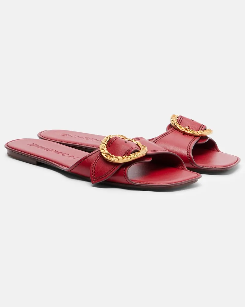 Zimmermann Pantoletten Solena aus Leder Rot