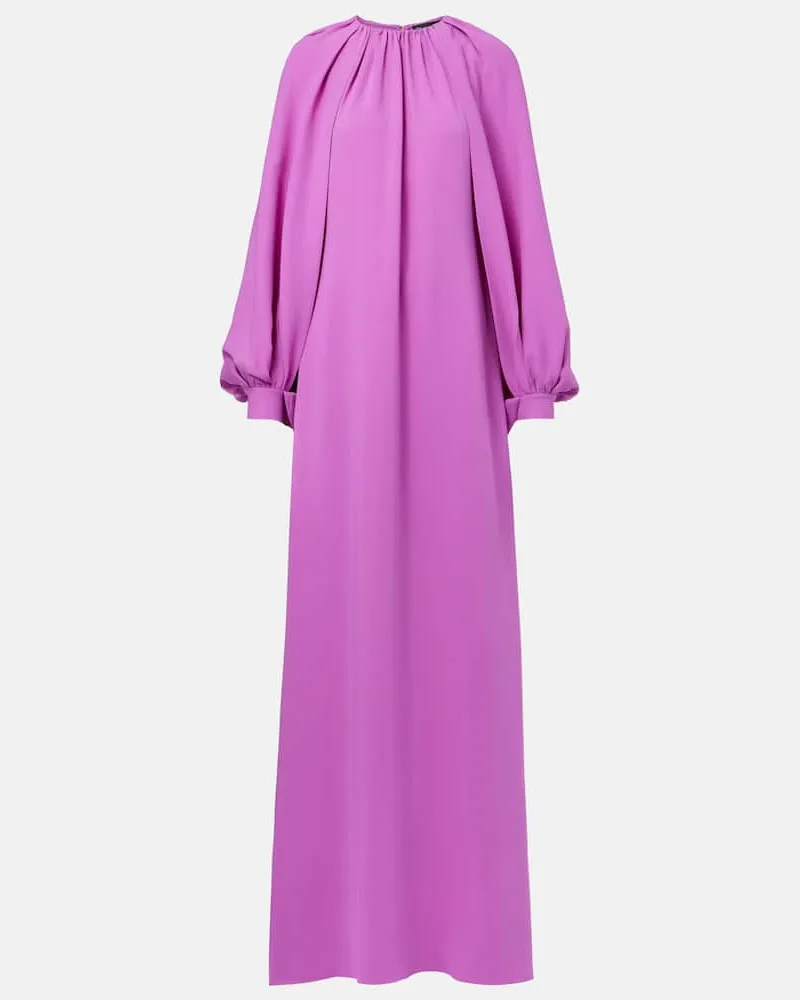 Oscar de la Renta Robe aus einem Seidengemisch Lila