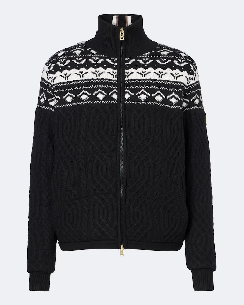 Bogner Jacke Carolyn aus Zopfstrick Schwarz
