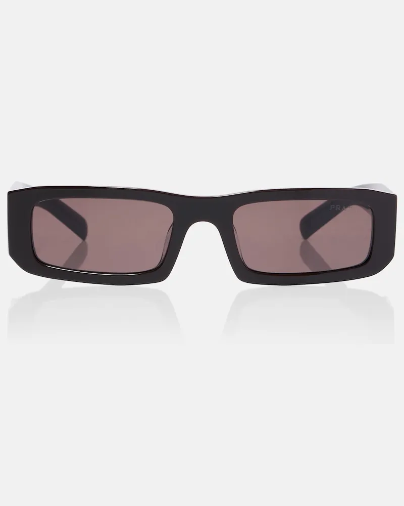 Prada Eckige Sonnenbrille Braun