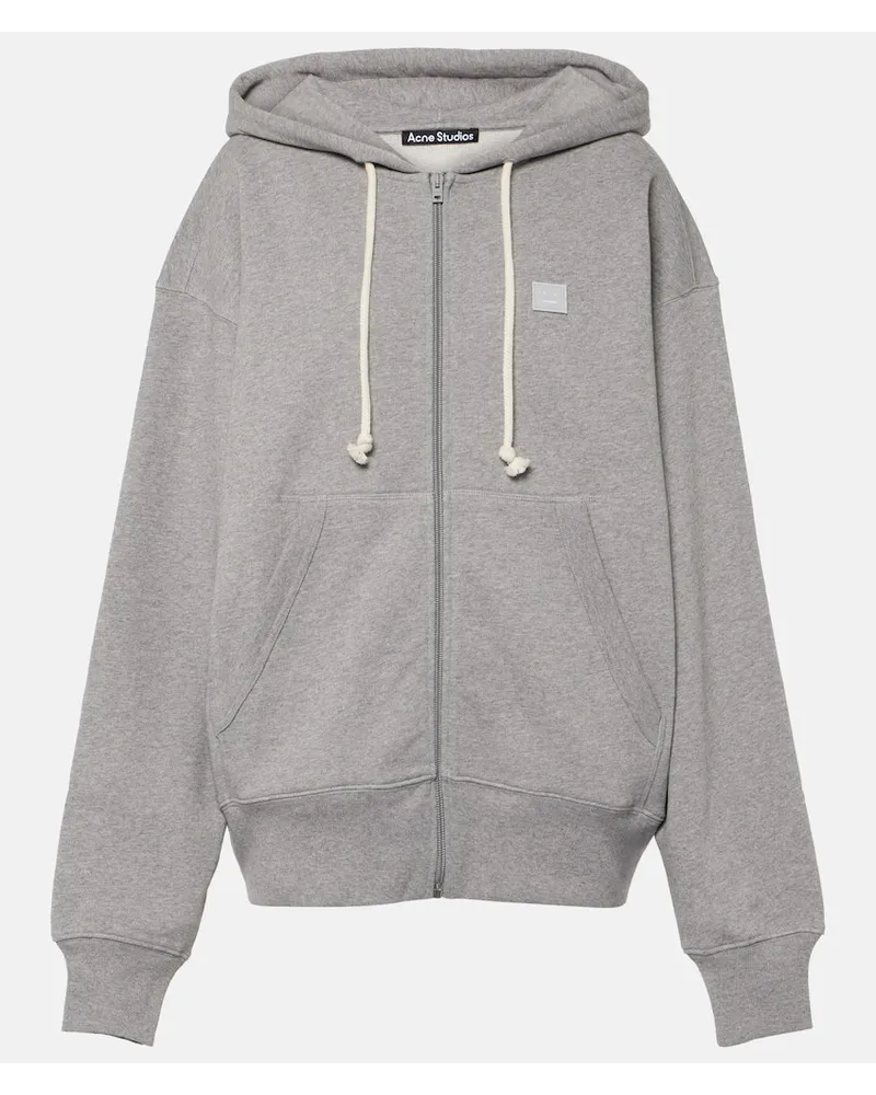 Acne Studios Kapuzenjacke aus Baumwolle Grau