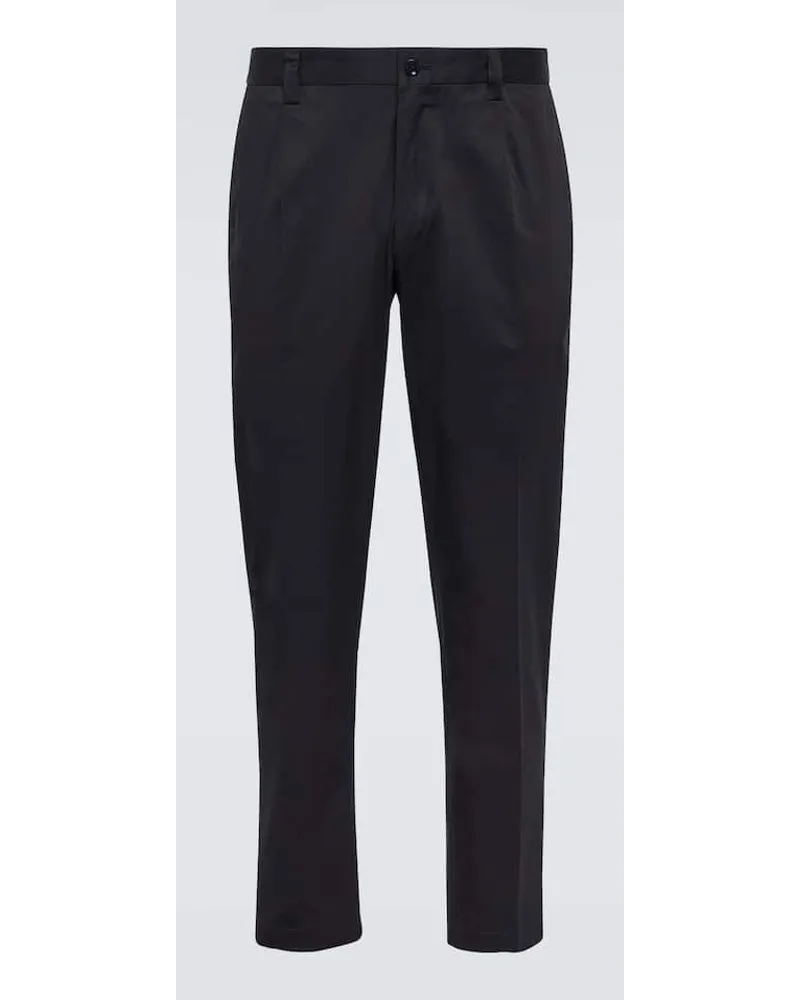 Dolce & Gabbana Hose aus einem Baumwollgemisch Blau