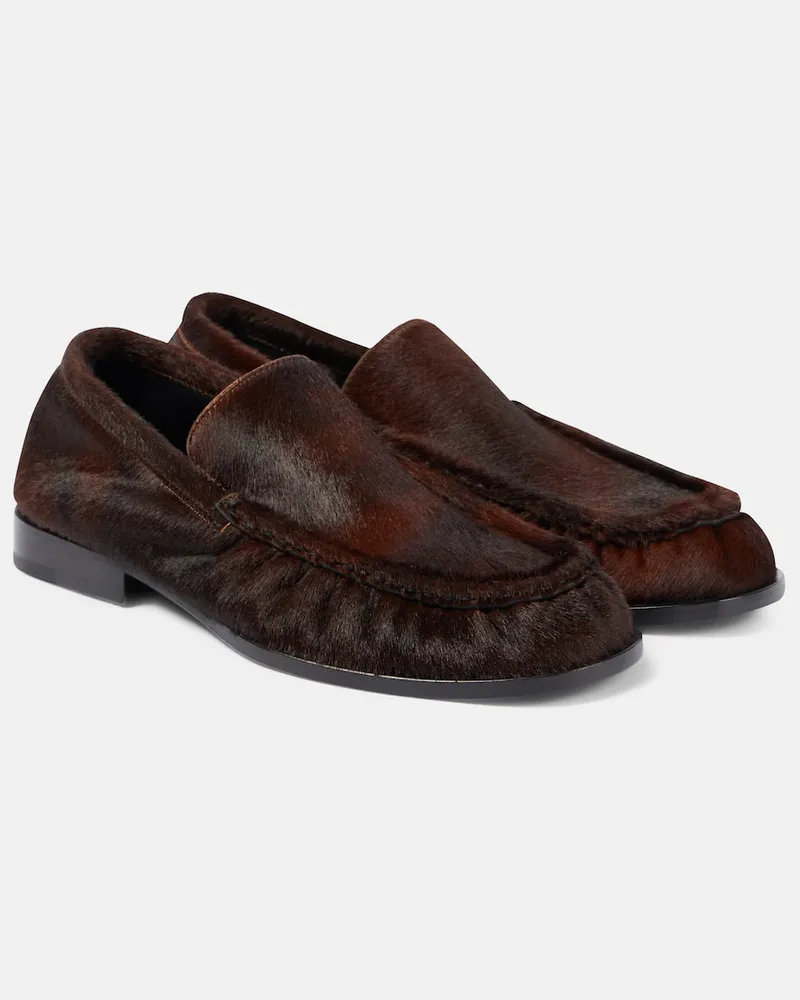 Dries van Noten Loafers aus Kalbshaar Braun