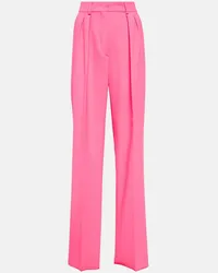 SPORTMAX Weite High-Rise-Hose Tibet aus einem Wollgemisch Pink