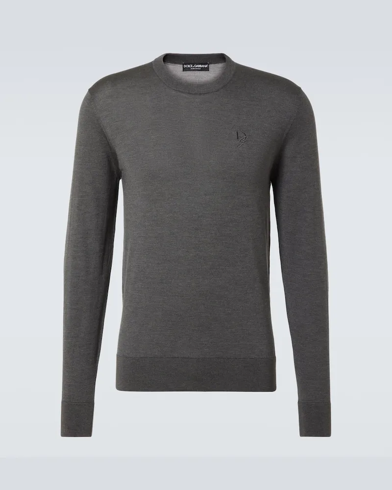 Dolce & Gabbana Pullover aus Seide Grau