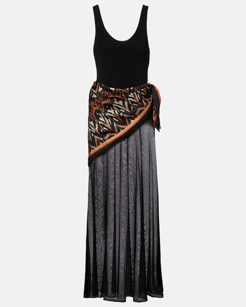 Zimmermann Maxikleid Aster Schwarz
