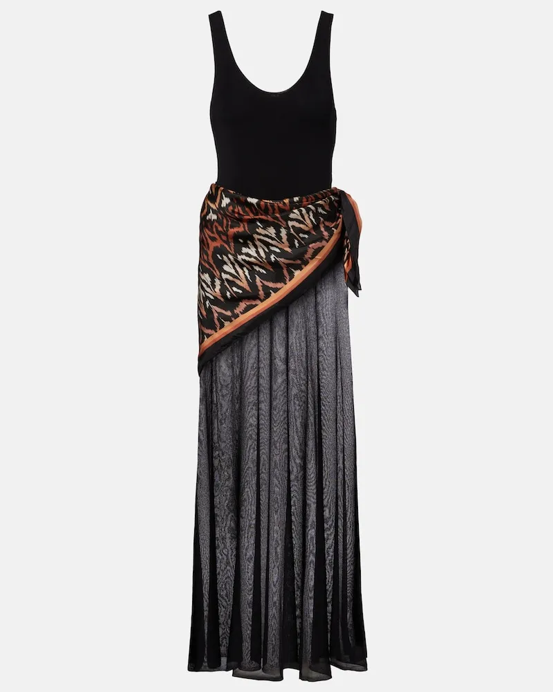 Zimmermann Maxikleid Aster Schwarz