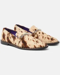 Stella McCartney Loafers Falabella aus Samt Multicolor