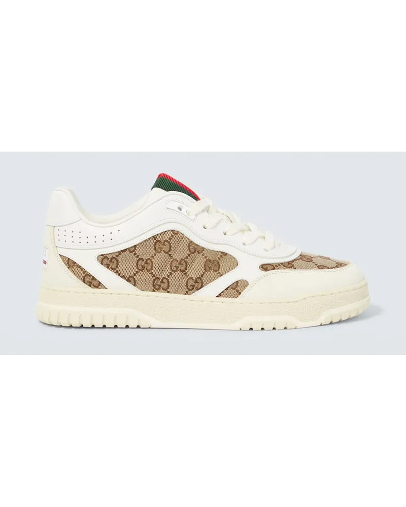 Gucci Sneakers  Re-Web GG mit Leder Weiss