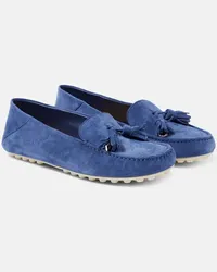 Loro Piana Mokassins aus Veloursleder Blau