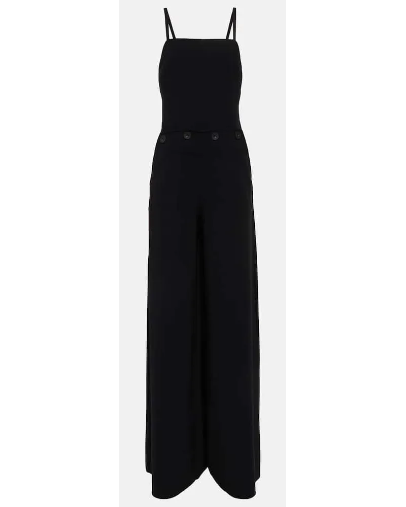 Max Mara Jumpsuit Tabarin aus Cady Schwarz