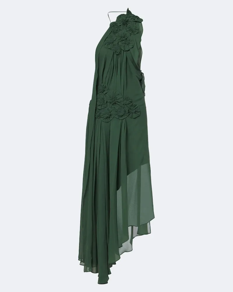 Victoria Beckham Cocktailkleid aus Seide Grün