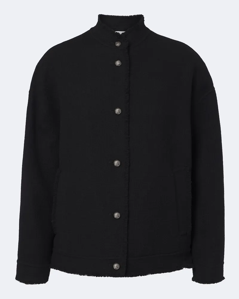 Max Mara Jacke aus Schurwolle Schwarz