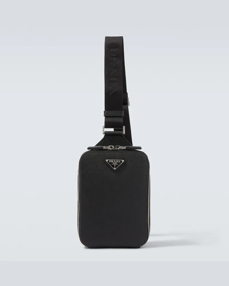 Prada Messenger Bag aus Saffiano-Leder Schwarz