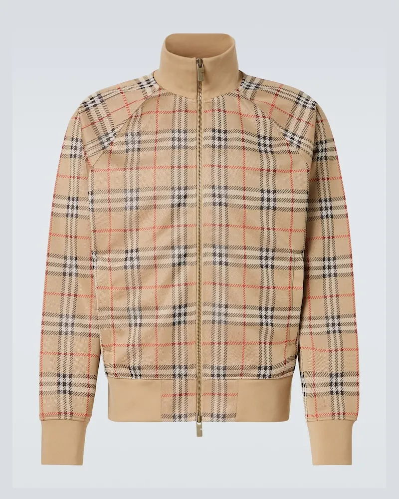 Burberry Bomberjacke Burberry Check aus Jersey Beige