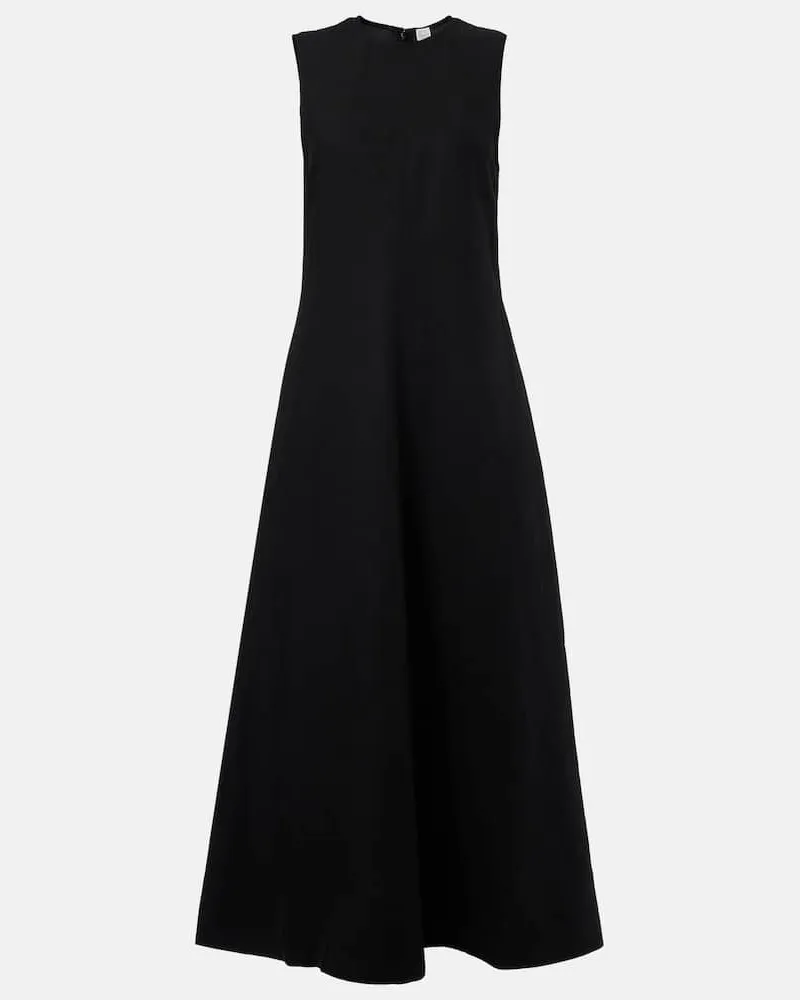 Totême Maxikleid aus Jersey Schwarz