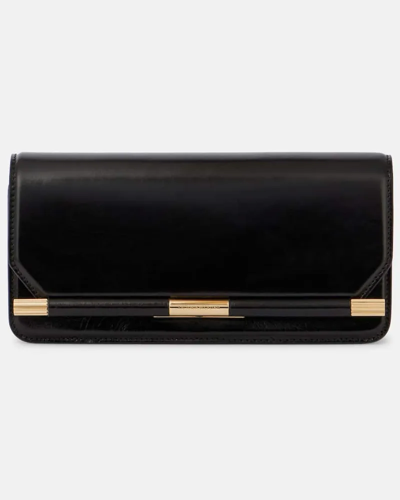 Victoria Beckham Clutch 202 aus Leder Schwarz