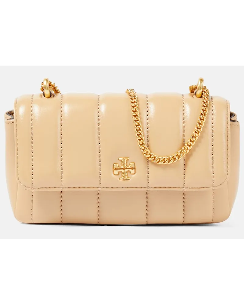 Tory Burch Schultertasche Kira Small aus Leder Beige