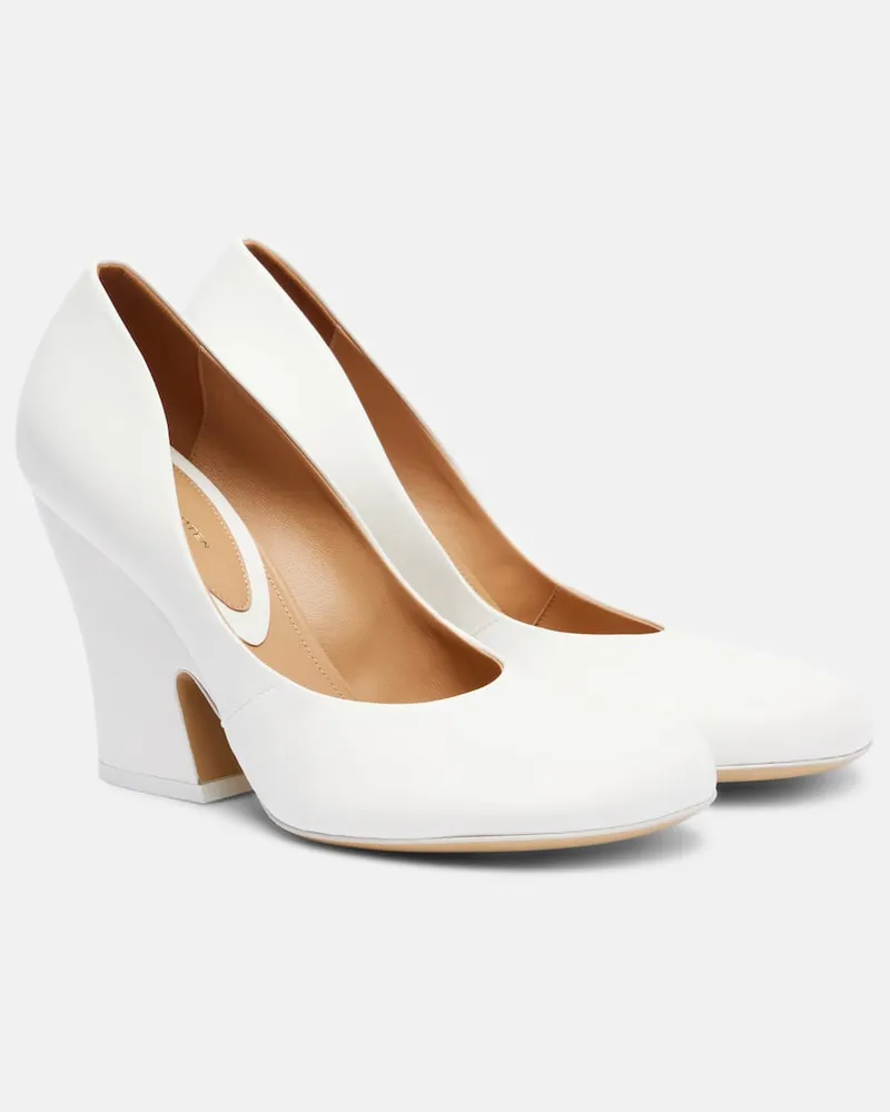 Dries van Noten Pumps aus Leder Weiß