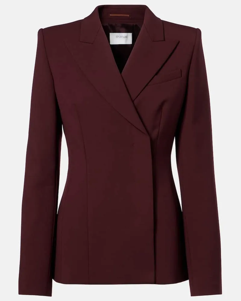 SPORTMAX Blazer Cocco aus einem Wollgemisch Burgund