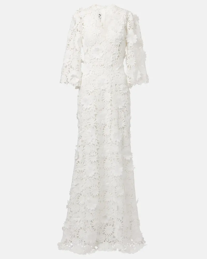 Monique Lhuillier Bridal Robe aus Spitze Weiß