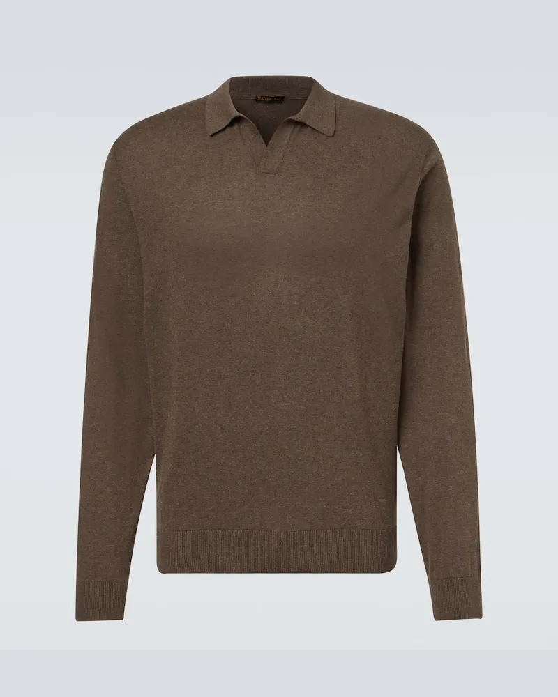 Rubinacci Polopullover aus Kaschmir Braun