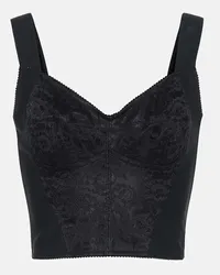 Dolce & Gabbana Bustier mit Spitze Schwarz