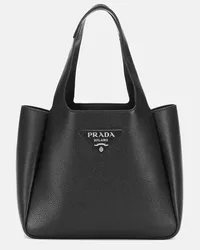 Prada Schultertasche aus Leder Schwarz