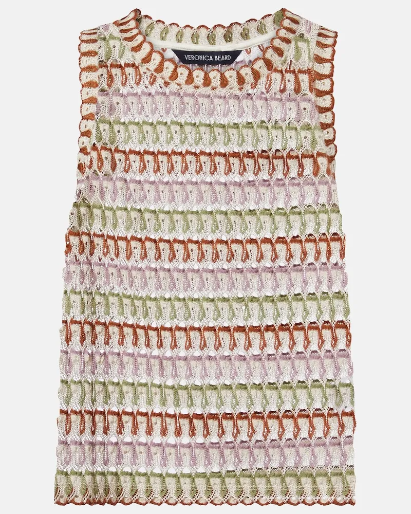 Veronica Beard Top Rhett aus Häkelstrick Multicolor