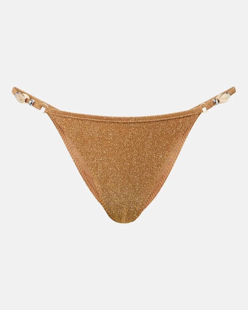 SAME Verziertes Bikini-Höschen Shell Braun