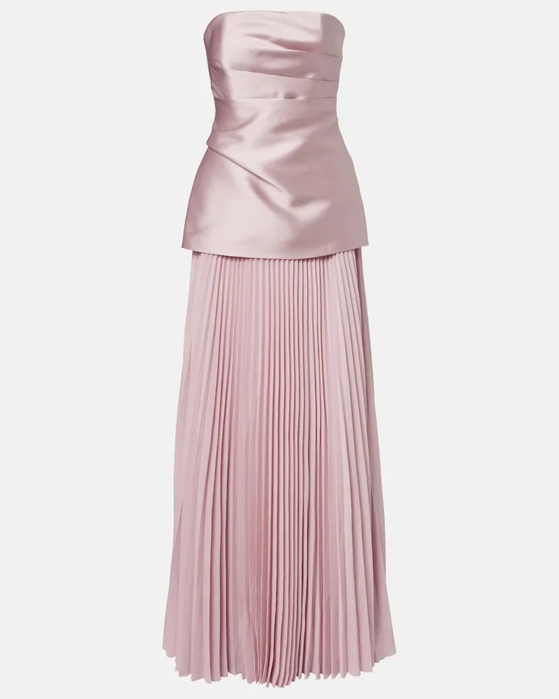 Solace London Bustier-Robe Claudette mit Satin Rosa