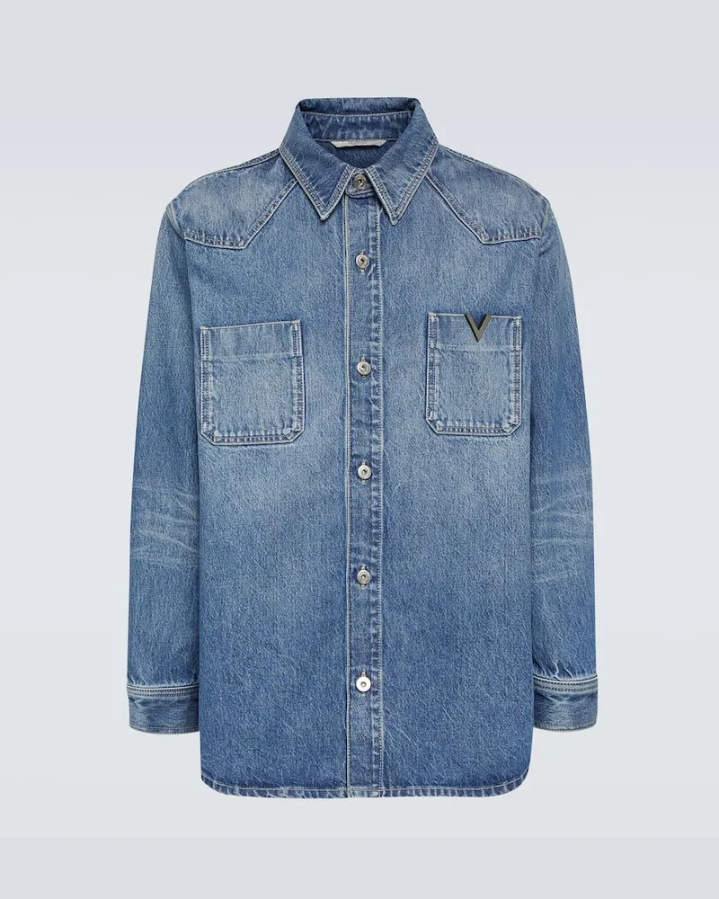 Valentino Garavani Jeanshemd Blau