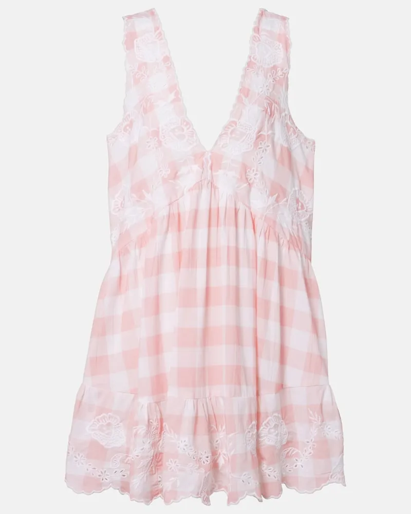Juliet Dunn Minikleid aus Baumwollpopeline Rosa