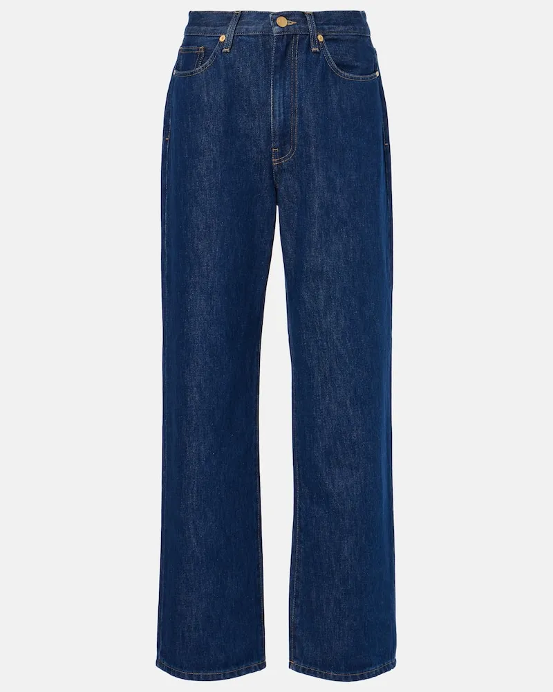 TOVE High-Rise Straight Jeans Linn Blau