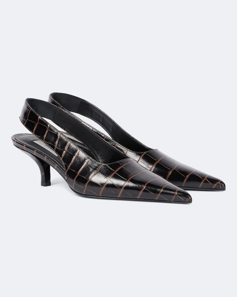 Totême Slingback-Pumps aus Leder Braun