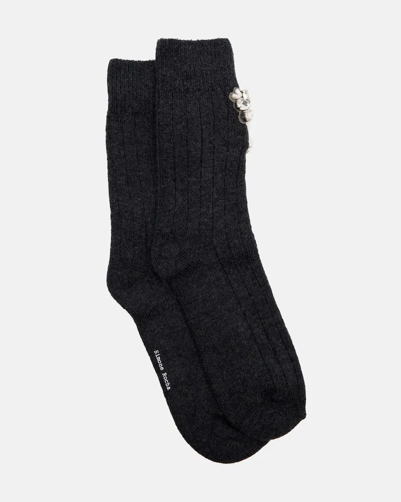 Simone Rocha Socken aus einem Wollgemisch Grau