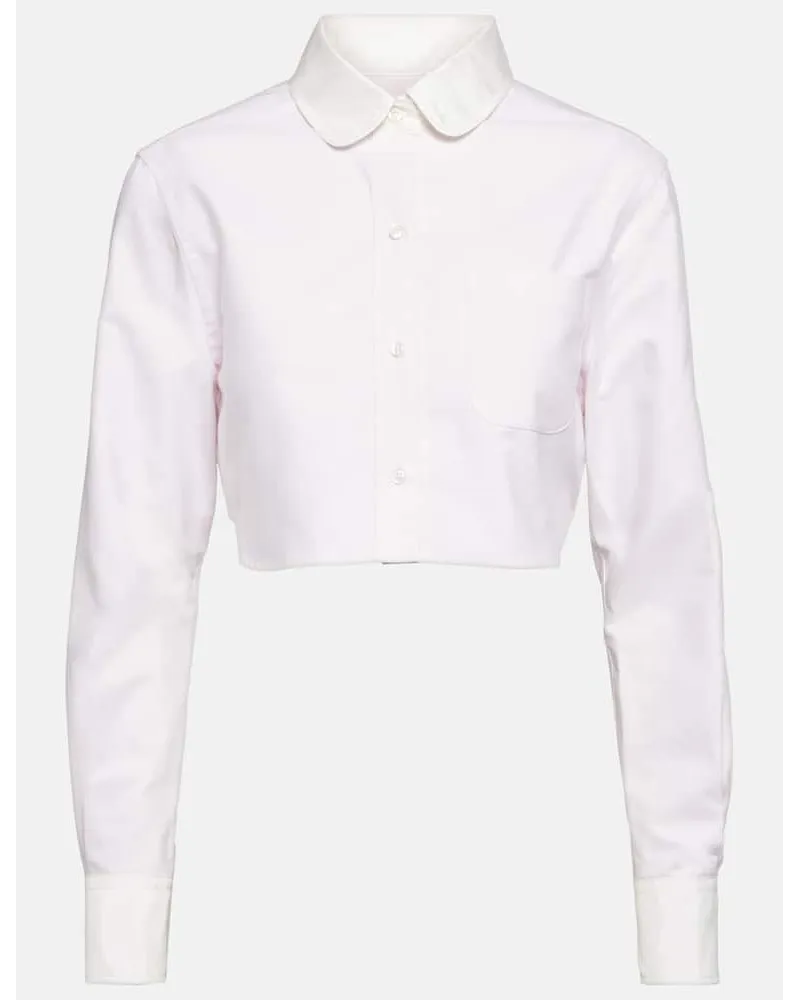 Thom Browne Cropped-Hemd aus Baumwolle Lila