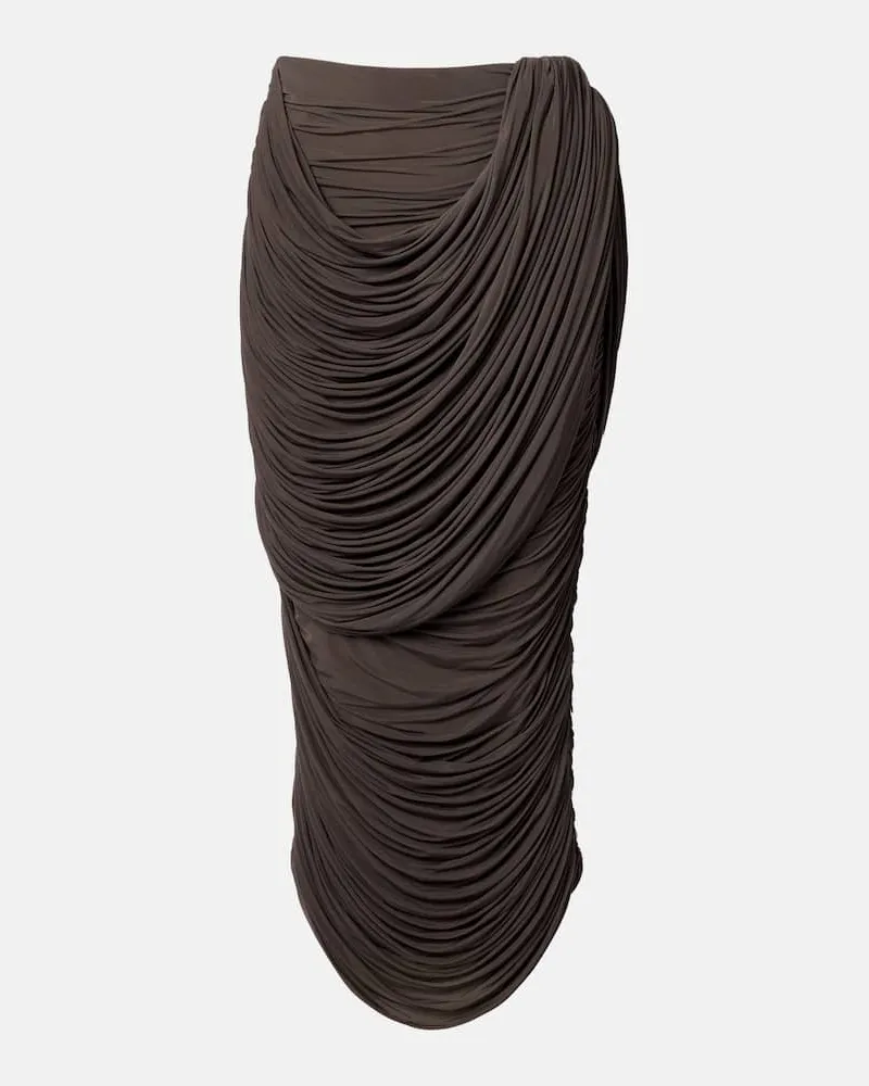 Magda Butrym Midirock aus Jersey Braun