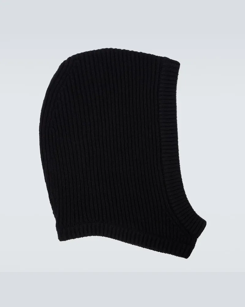 Rick Owens Schalmütze aus Kaschmir und Wolle Schwarz