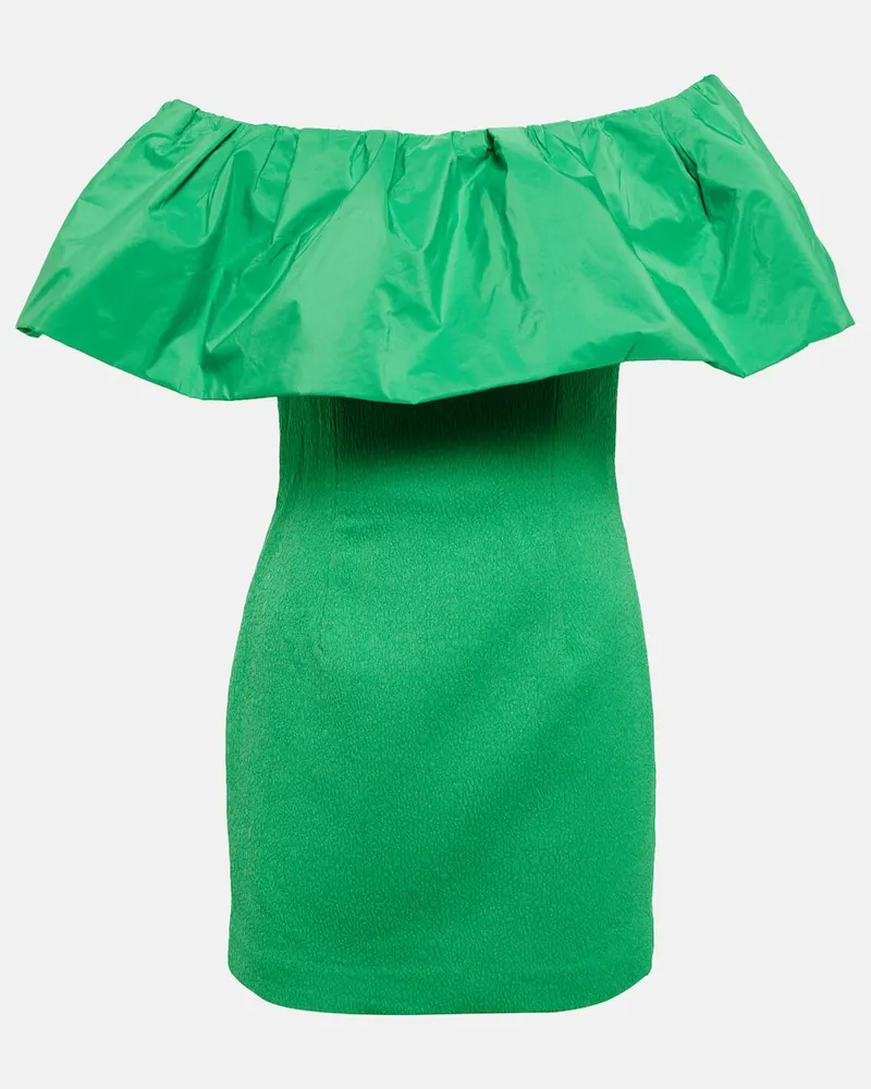 Rebecca Vallance Off-Shoulder-Minikleid Rumi Grün