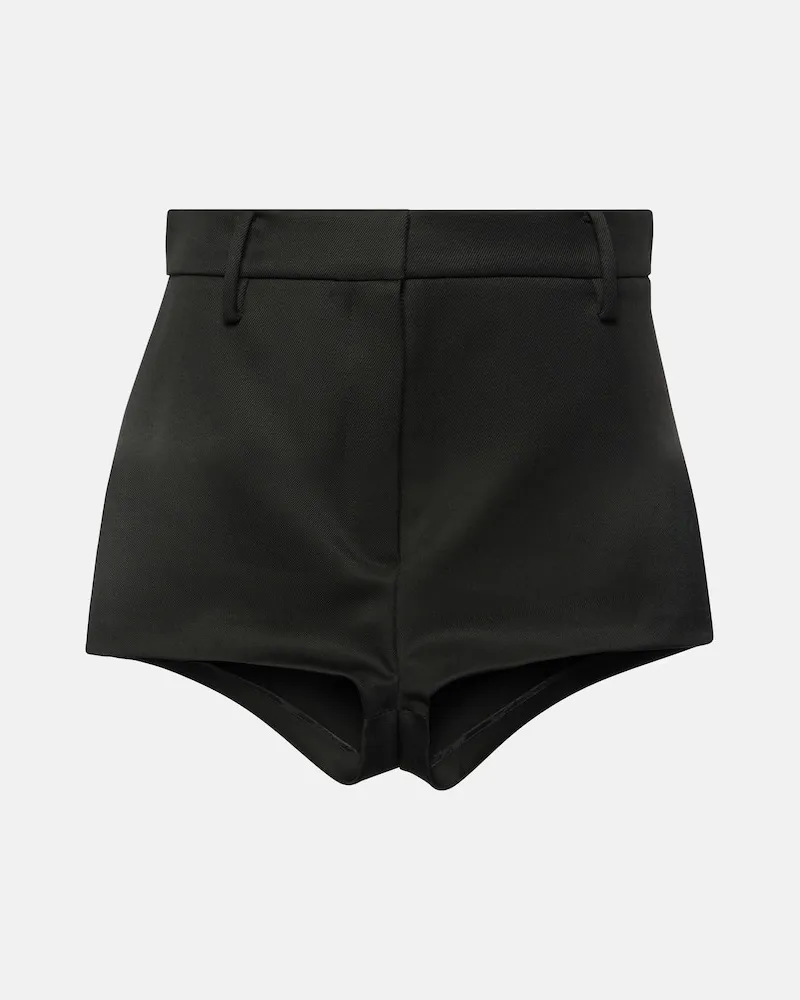 Magda Butrym High-Rise Shorts aus Wolle Schwarz