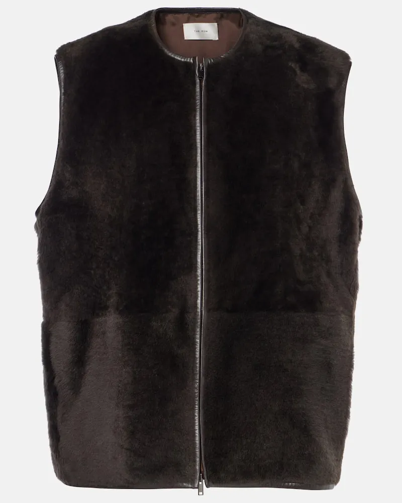 The Row Weste Andi aus Shearling Braun