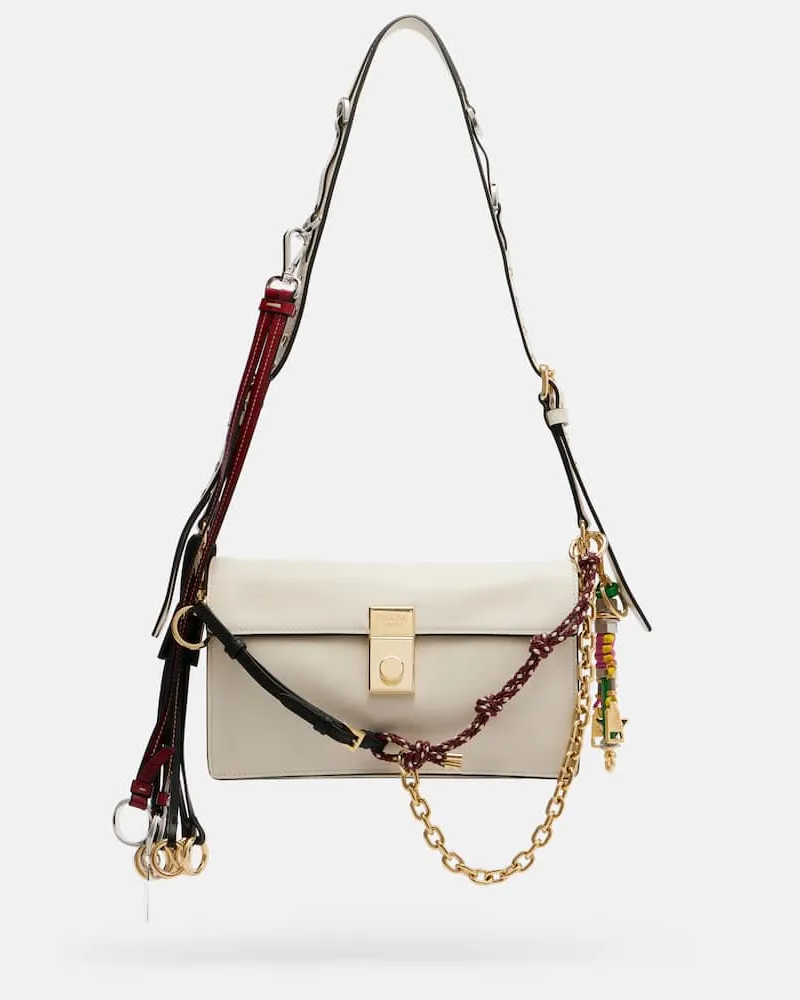 Prada Schultertasche Prada Soft Sound Small aus Leder Weiß