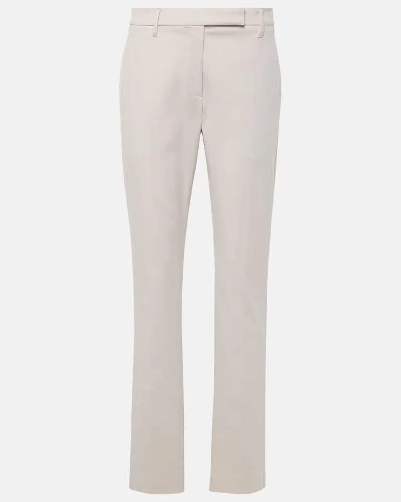 Brunello Cucinelli Schmale Hose aus einem Baumwollgemisch Neutral